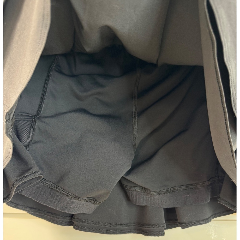 Lululemon Court Rival High-Rise Skirt Black Tiered Athletic Tennis Skort Womens - Picture 4 of 4